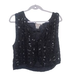 Vintage Silk & Sequins top
